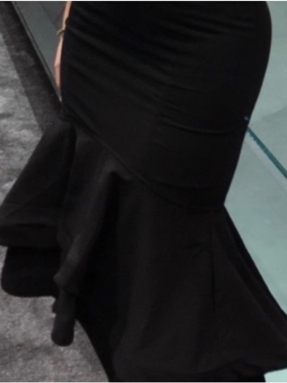 Akira S Black Mermaid Ruffle Hem Skirt